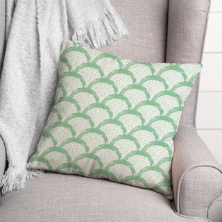 Green Scallops 20x20 Indoor/Outdoor Pillow