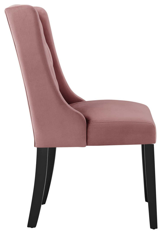 Baronet Performance Velvet Dining Chairs, Set of 2, Dusty Rose