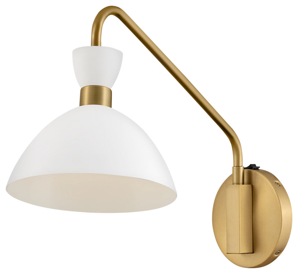 Lark 83250 Simon 1 Light 13" Tall Adjustable Hardwired or Plug-In - Black /