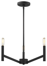 Vector 3-Light Chandelier, Midnight Black