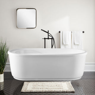 Vanity Art 59" Freestanding Acrylic Soaking Bathtub