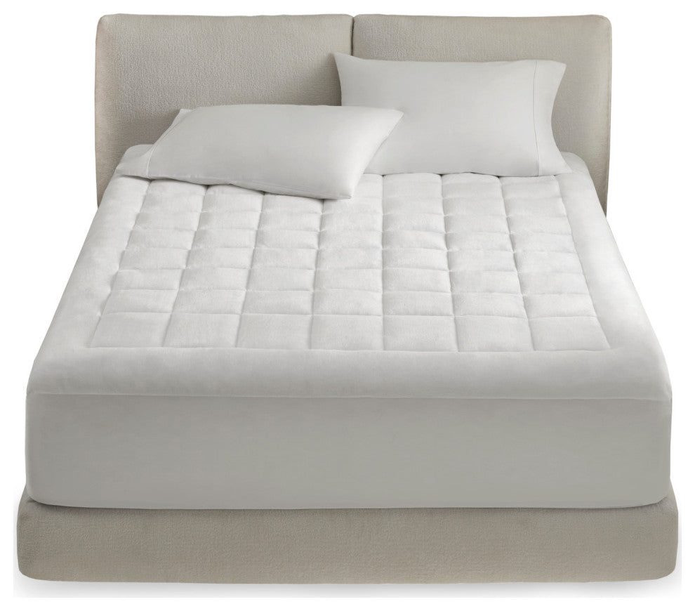 Madison Park Cloud Soft Overfilled Cloud Soft Waterproof Mattress Pad, Twin
