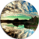 Sky Clouds Mirrored In River Panorama, Landscape Disc Metal Art, 36"