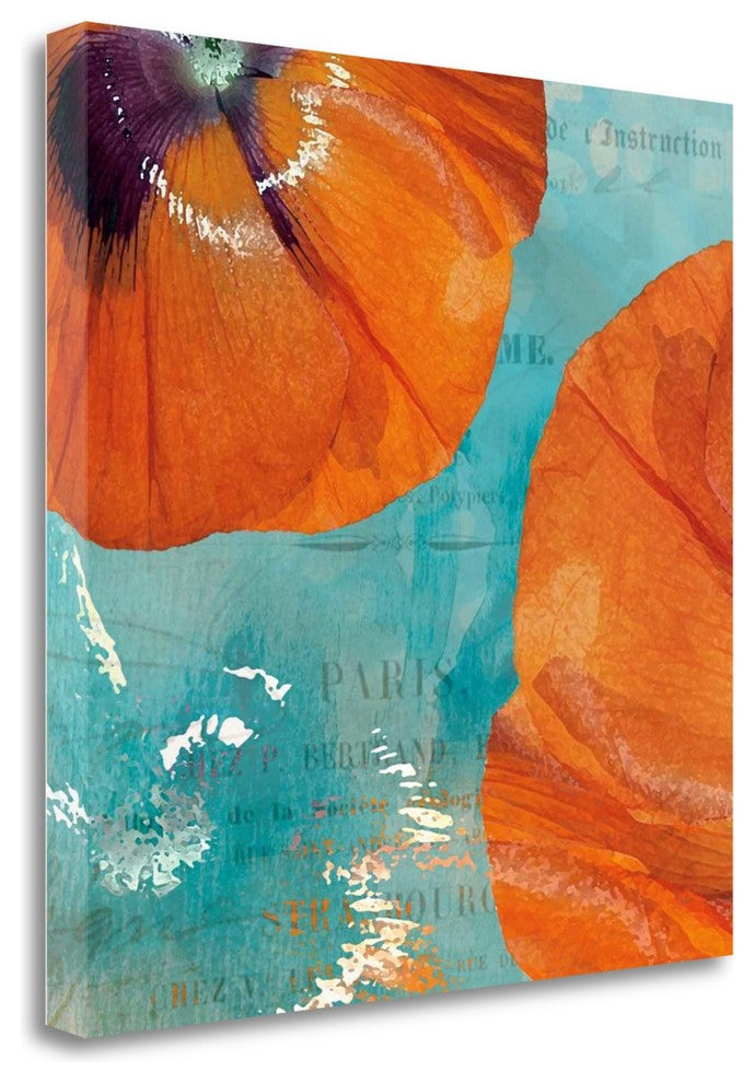"Poppies In The Sky II" By Sabine Berg, Giclee Print on Gallery Wrap Canvas