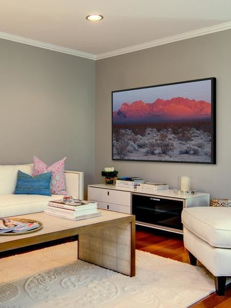 "Red Hills" Floater Framed Painting Print on Canvas, 30"x20"