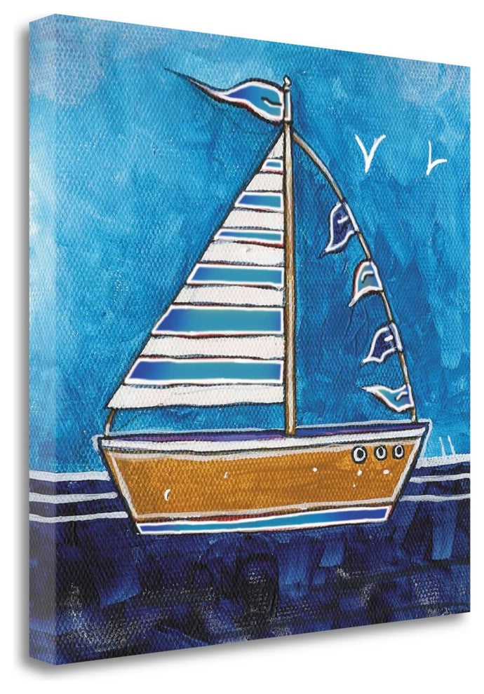 "Boat II" By Stuart Roy, Giclee Print on Gallery Wrap Canvas, Ready to Hang