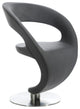 32" Gray Fabric Polyester and Wool Lounge Chair