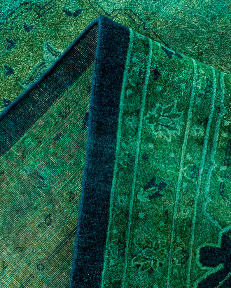 Fine Vibrance, One-of-a-Kind Handmade Area Rug Blue, 14'10"x9'3"