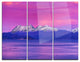 "Ushuaia Sunrise Argentina" Beach and Shore Metal Wall Art, 3 Panels, 36"x28"