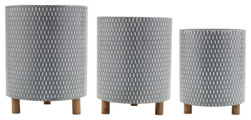Decorative Pot With  Legs, 3-Piece Set