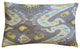 Pillow Decor - Solo Ikat Throw Pillow, Gray, 12" X 20"