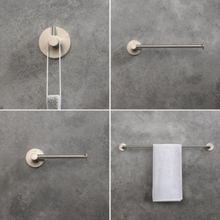 Circular 4 Piece Hardware Set, Brush Nickel