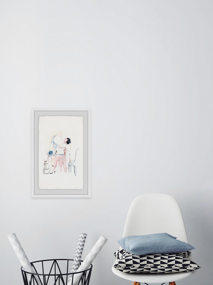 "White Vanity" Framed Painting Print, 24"x36"