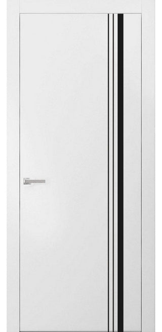 Solid French Door 42 x 80 | Planum 0011 White Silk with| Bathroom
