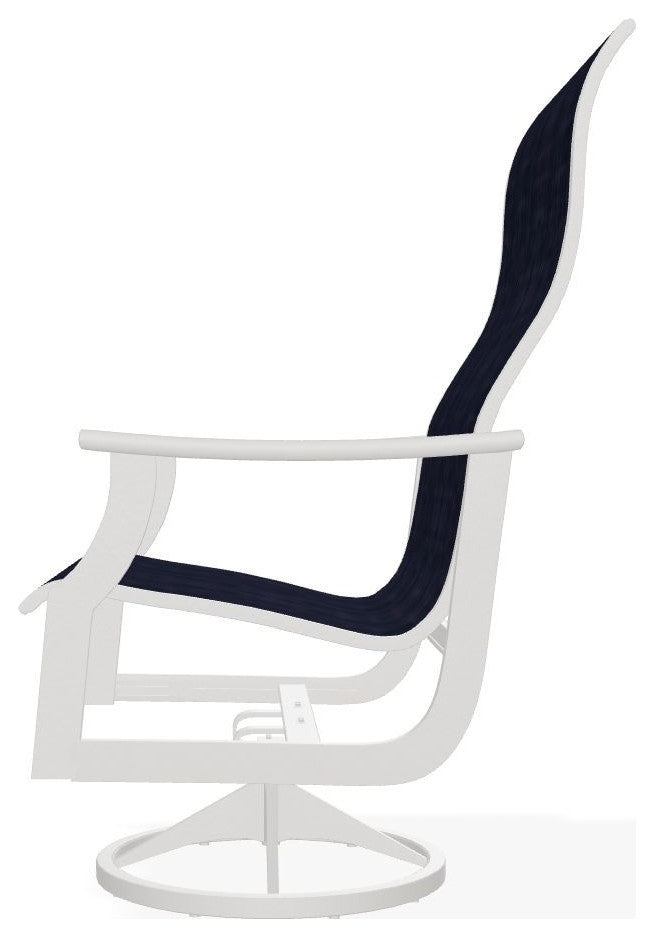 St. Catherine Sling Outdoor Supreme Swivel Rocker, Moments Navy/Snow