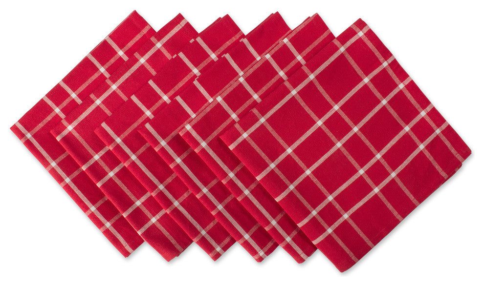 DII Holly Berry Plaid Napkin, Set of 6