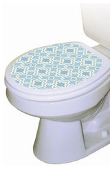 Seville Trellis Toilet Tattoos Seat Cover, Vinyl Lid Decal, Bathroom Decor, Round