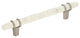 Carrione Cabinet Pull, Marble White/Satin Nickel, 5-1/16" Center-to-Center
