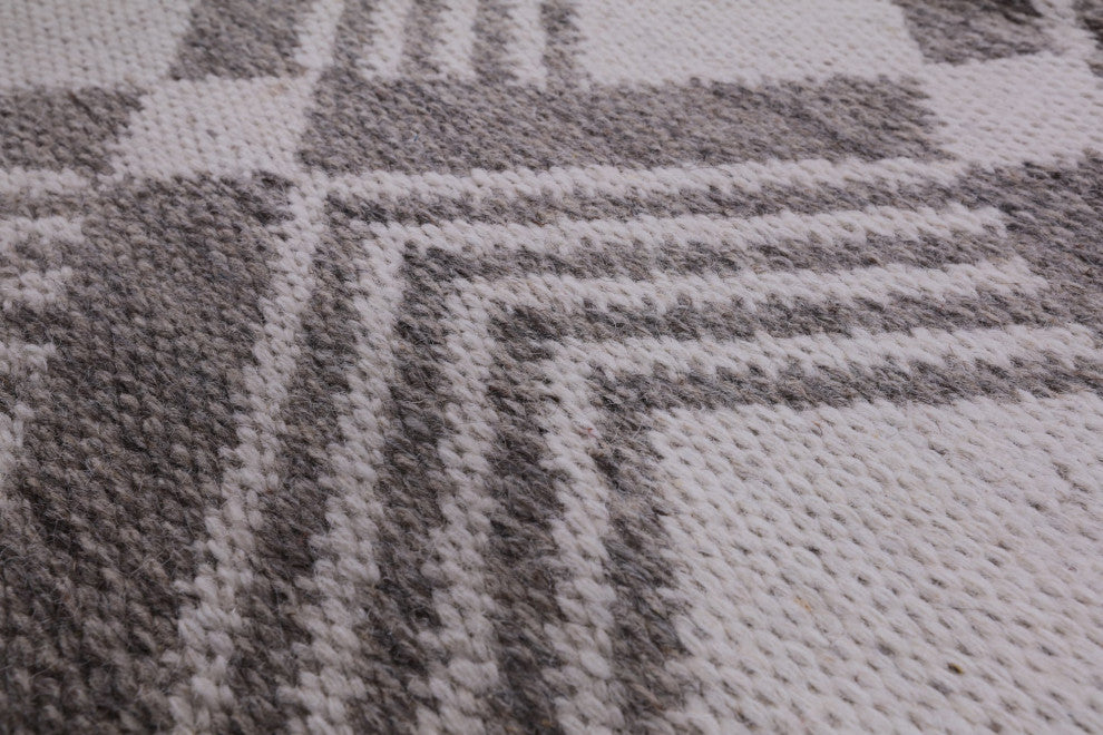8' 1" X 10' 1" Flat Weave Handmade Wool Rug Q8490
