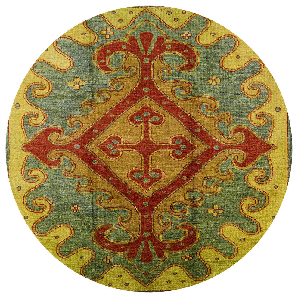 Ahgly Company Indoor Round Mid-Century Modern Area Rugs, 4' Round
