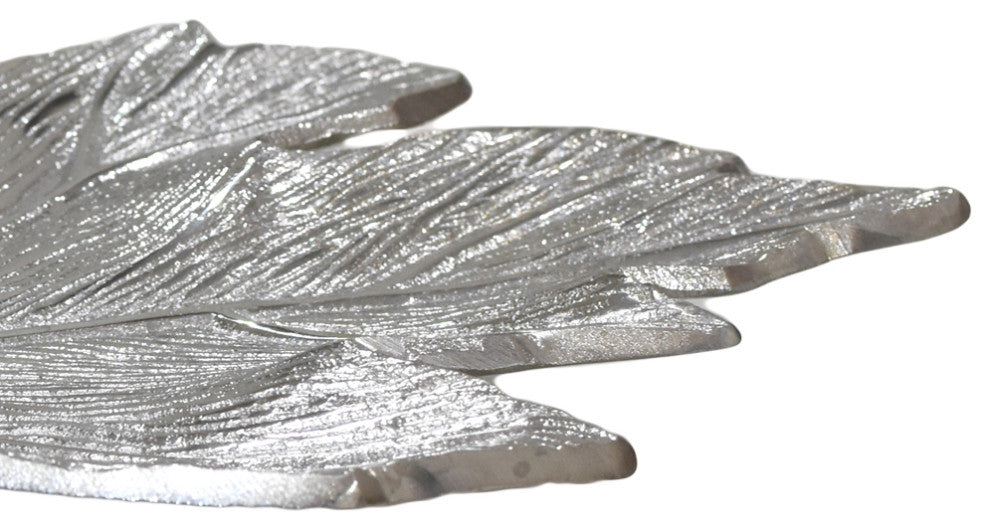 Handmade Decorative Aluminium Tray, Silver Color Coated