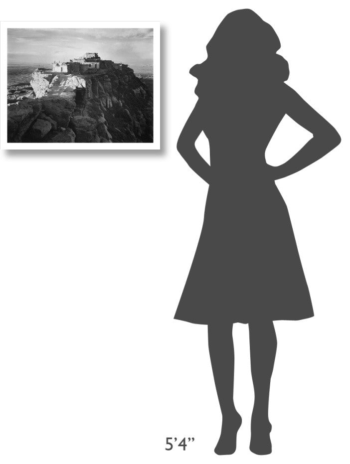 "Full view of the city on top of mountain, Walpi, 1941" Paper Art, 24"x19"