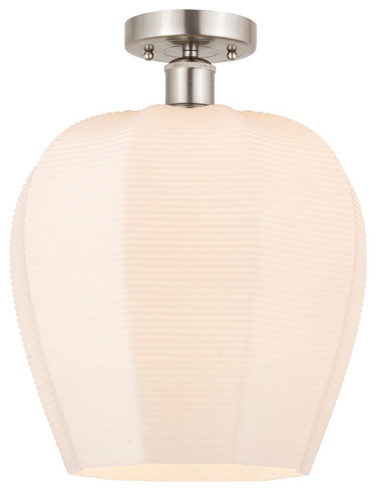 Innovations 616-1F-SN-G461-12 1 Light Semi-Flush Mount, Brushed Satin Nickel