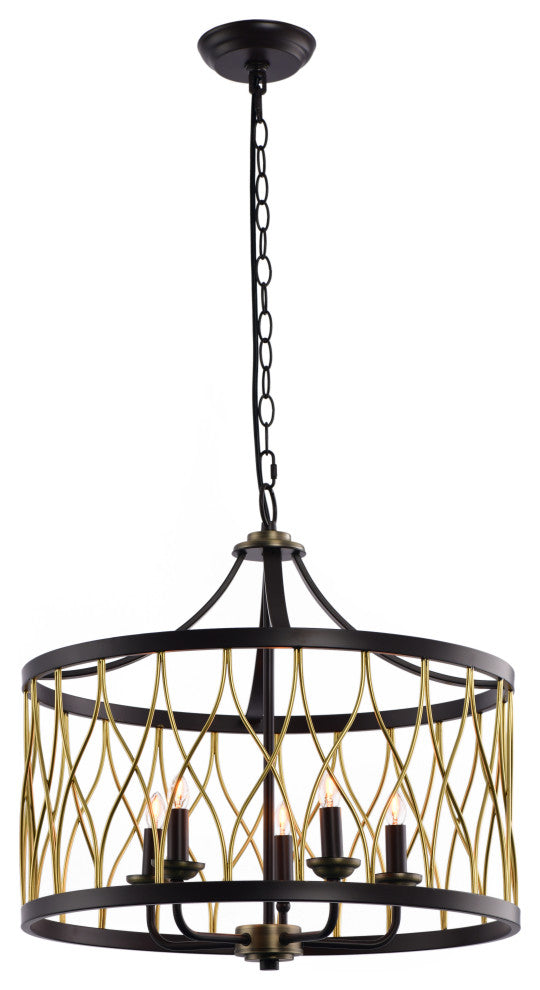 Lazzur Selune 5 Light 21" Matte Oil Rubbed Bronze Pendant
