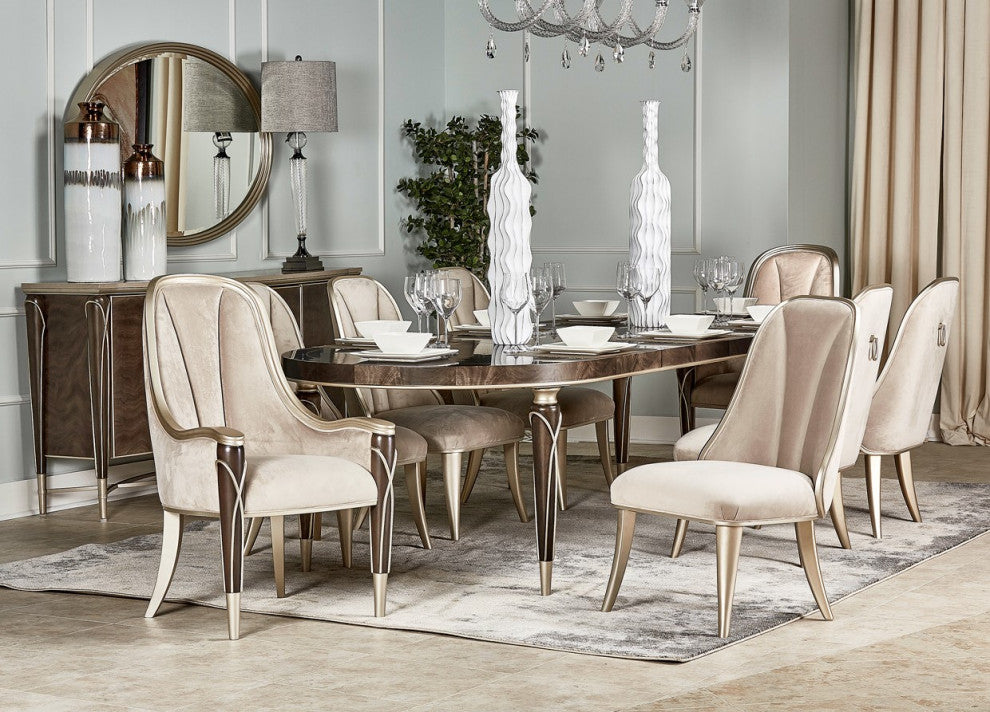 Villa Cherie Oval Dining Table - Hazelnut