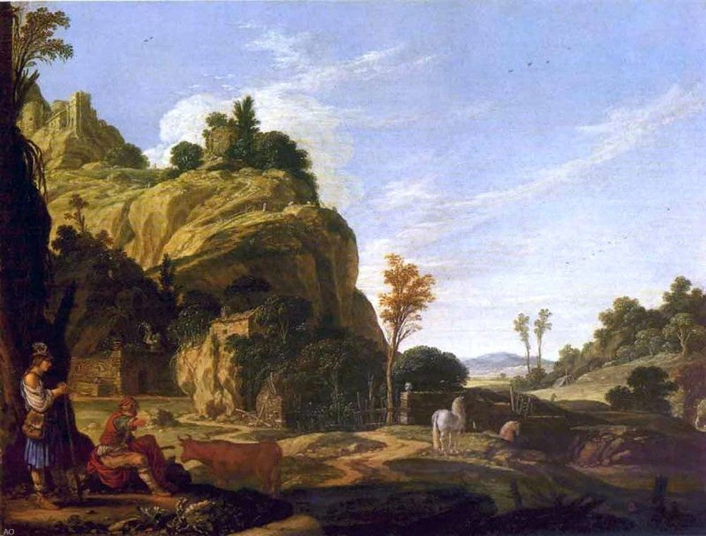 Jacob Pynas Landscape With Mercury and Battus, 21"x28" Wall Decal