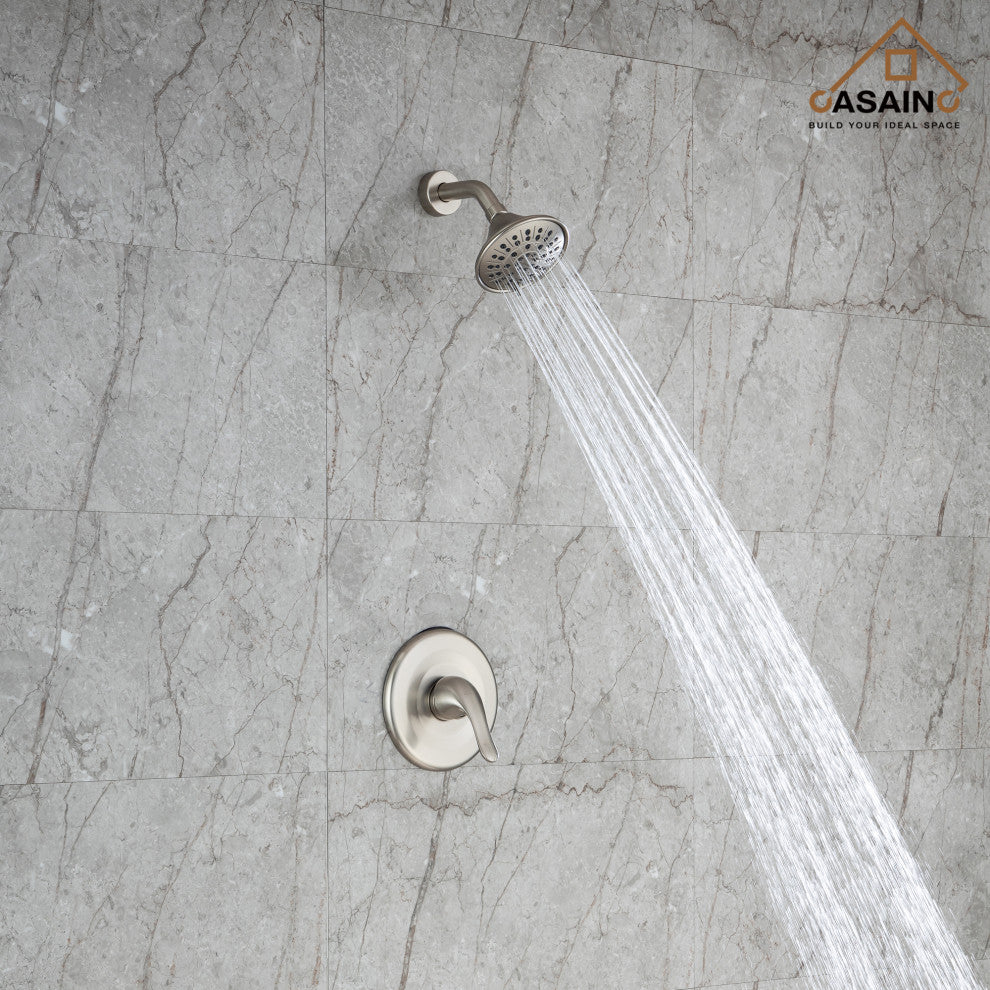 Single Handle Shower Trim Kit with Integral Volume Control, Brushed Nickle
