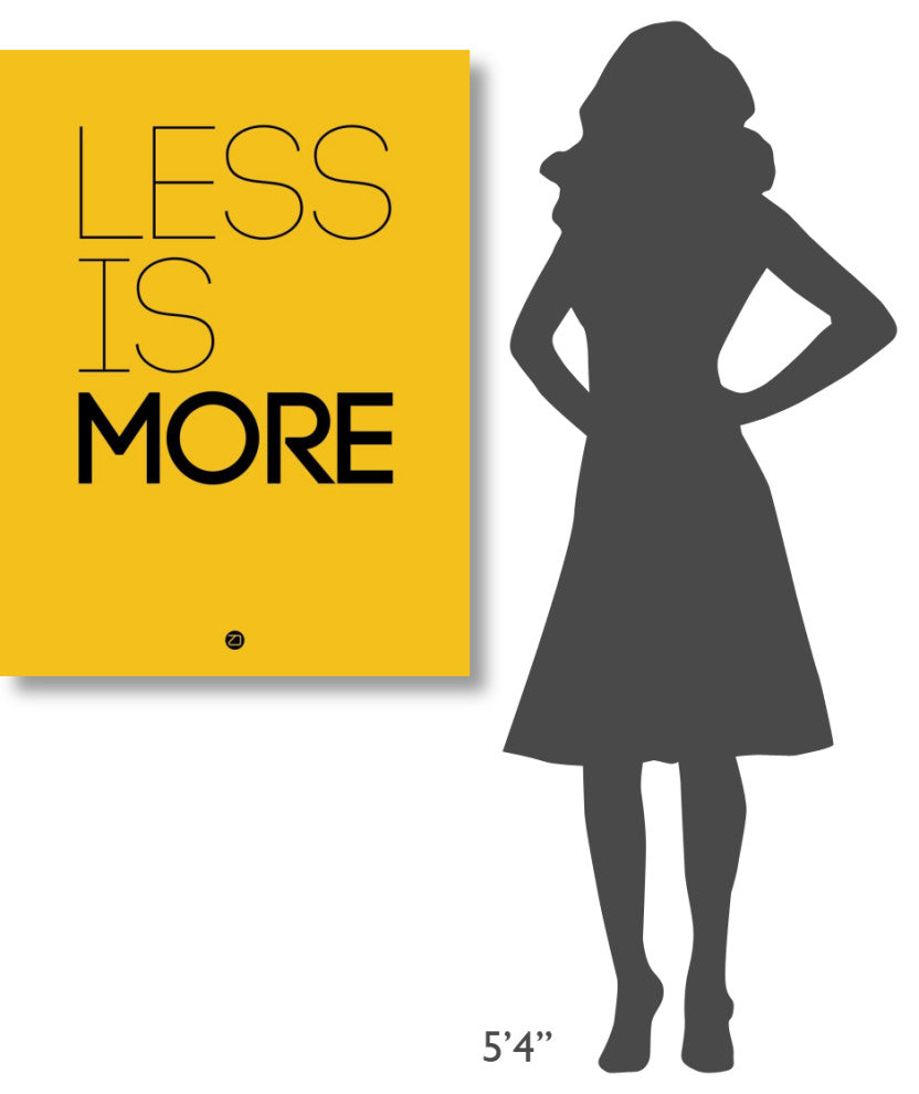 "Less Is More Poster Yellow" Fine Art Print