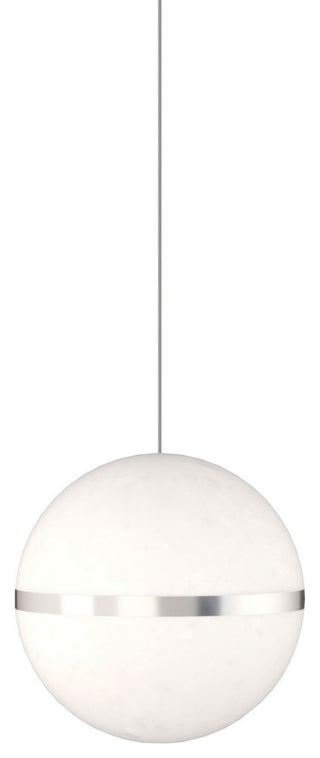 Satin Nickel LED Pendant from the Hanea Collection