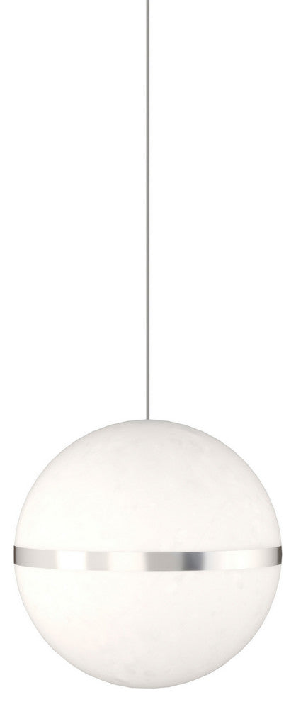 Satin Nickel LED Pendant from the Hanea Collection
