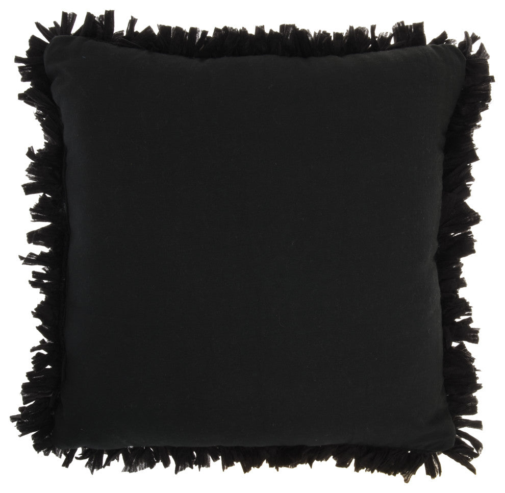 Mina Victory DL660 Throw Pillow, Black, 17"x17"