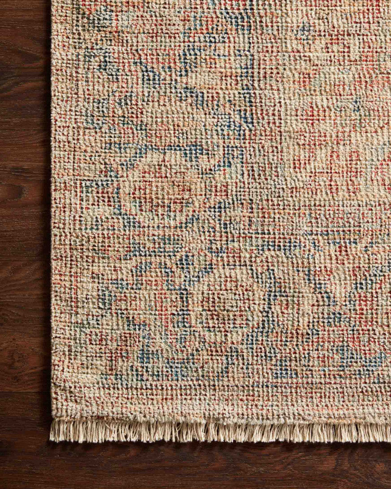 Priya PRY-07 Brick/Navy 7'9"x9'9" Area Rug