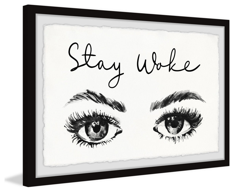 "Stay Woke" Framed Painting Print, 12x8