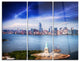 "Statue of Liberty and Skyline" Photo Metal Wall Art, 3 Panels, 36"x28"