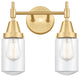 Innovations 447-2W-SG-G312 2-Light Bath Vanity Light, Satin Gold