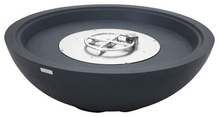 Rose Bowl Round Dark Grey Concrete 48" Propane Fire Bowl