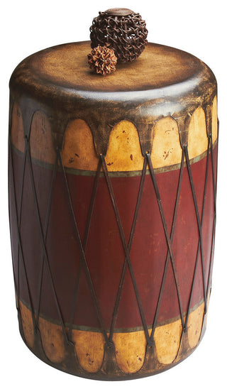 Butler Navajo Leather Drum Table