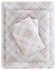 True North by Sleep Philosophy Cotton Flannel Print Sheet Set, Plaid, Blush
