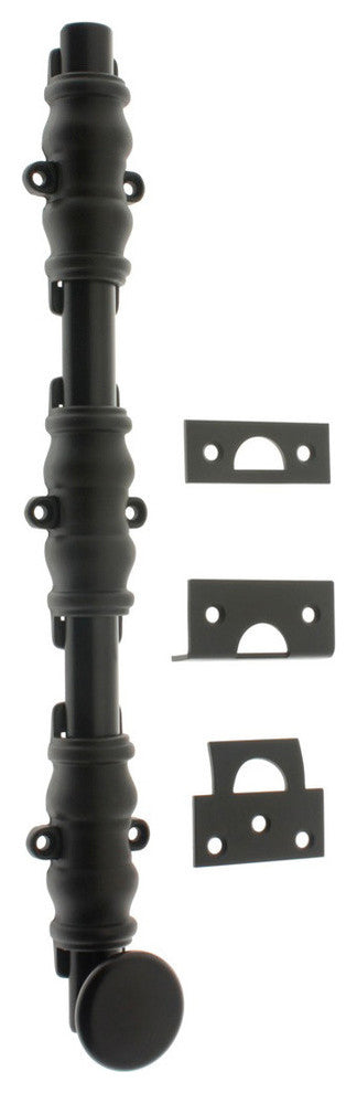 Genuine Solid Brass 24" Ornamental Bolt, Oil-Rubbed Bronze