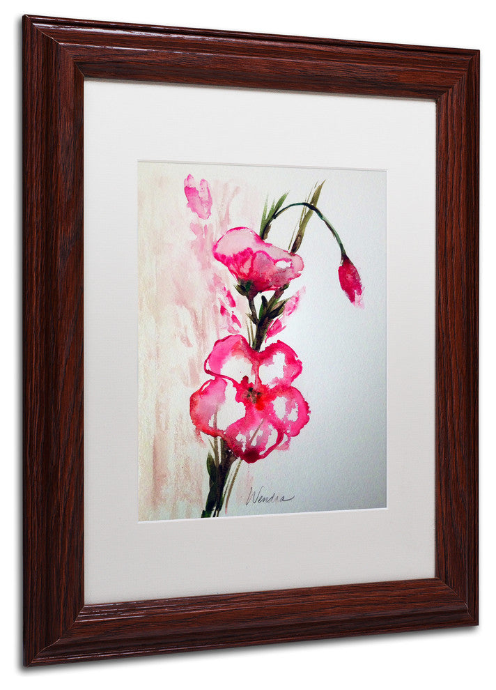 Wendra 'New Bloom' Matted Framed Art, Wood Frame, White Mat, 16x20