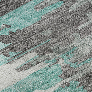 Premium Machine Washable Mayfield AMF704 Teal 9' x 12' Rug
