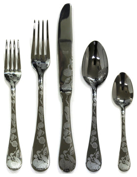 Venere Flatware Set 5-Piece Set Black Gold