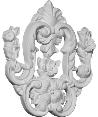 5 3/4"W x 6 1/2"H x 5/8"P Flower Drop Onlay