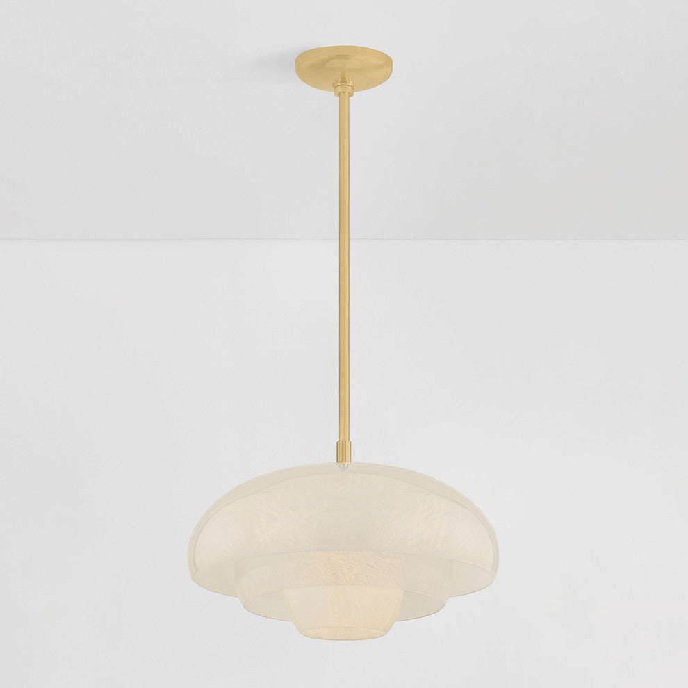 Hudson Valley Lighting Auburndale Pendant, Aged Brass