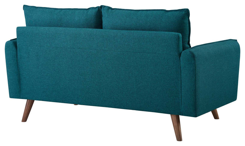 Revive Upholstered Fabric Sofa and Loveseat Set - Teal