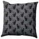 26" x 26" Spooky Cats Decorative Throw Pillow, Steel Gray